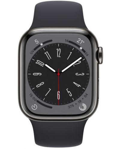 Смарт часовник Apple - Watch S8, Cellular, 41mm, Graphite/Midnight - 2