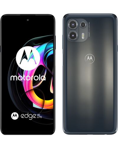 Смартфон Motorola - Edge 20 Lite, 6.7'', 8/128GB, сив - 1