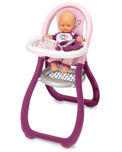 Детска играчка Smoby Baby Nurse - Столче за хранене на кукли - 2