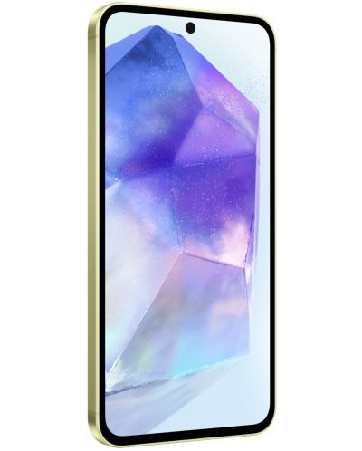Смартфон Samsung Galaxy A55 5G, 8GB/256GB, жълт + Смарт гривна Galaxy Fit3, сива - 5
