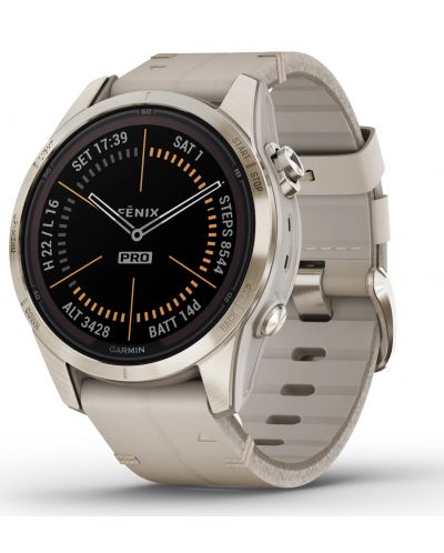 Смарт часовник Garmin - fēnix 7S Pro Sapphire Solar, 42mm, 1.2'', Leather - 4