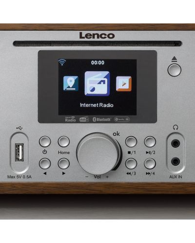Смарт радио колонка Lenco - DIR-270WD, DAB+, Wood - 4