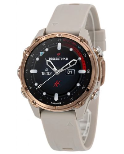 Смарт часовник Garmin - Descent MK3i, 43 mm, 1.2'', Silicone Bronze - 3