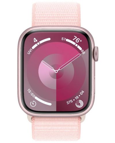 Смарт часовник Apple - Watch S9, 45mm, 1.9'', Light Pink Sport Loop - 1