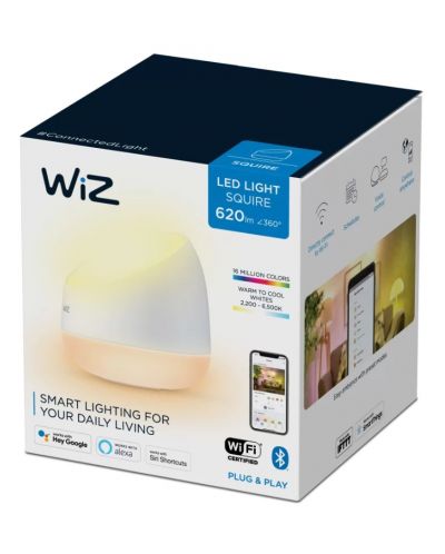Смарт лампа WiZ - Squire, 9W, бяла - 3