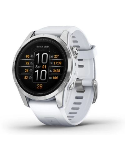 Смарт часовник Garmin - epix Pro Gen 2, 42mm, 1.2'', сив/бял - 2