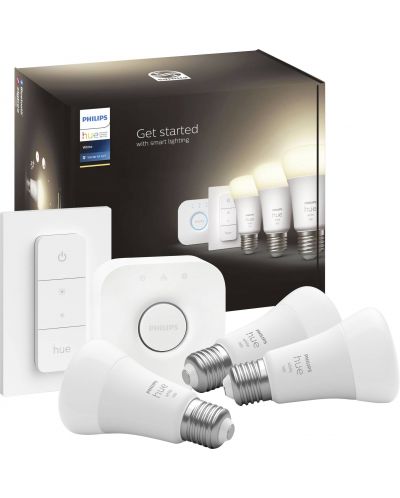 Смарт крушки Philips - HUE Get Started, 9.5W, E27, A60, 3 бpоя, dimmer - 3