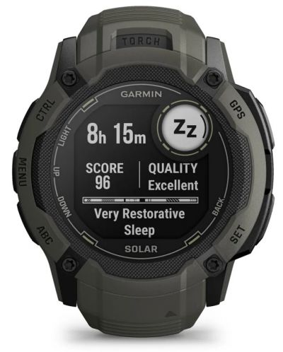Смарт часовник Garmin - Instinct 2X Solar, 50mm, 1.1'', зелен - 3