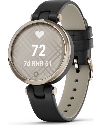 Смарт часовник Garmin - Lily Classic, 34mm, 0.84", златист/черен - 2
