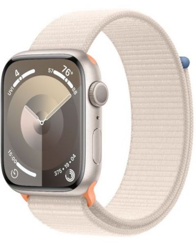 Смарт часовник Apple - Watch S9, 45mm, 1.9'', Starlight Sport Loop - 2