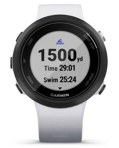 Смарт часовник Garmin - Swim 2, 42mm, бял/черен - 1