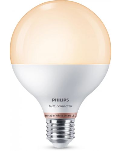 Смарт крушка Philips - Frosted, 11W LED, E27, G95, dimmer - 1