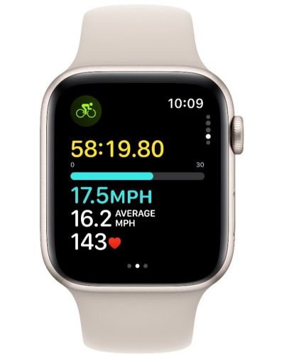 Смарт часовник Apple - Watch SE2 v2, 44mm, M/L, Starlight Sport - 3