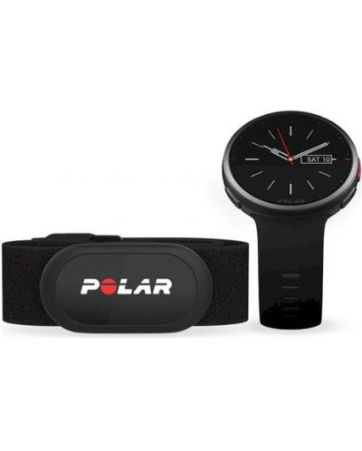 Смарт часовник Polar - Vantage V2, 1.2", сив с черна каишка + H10 - 2