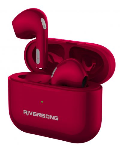 Смарт часовник Riversong - Motive 6C Pro, червен + Silicone strap + TWS headsets - 3