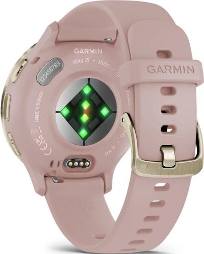 Смарт часовник Garmin - Venu 3S, 41 mm, 1.2'', Dust Rose/Silicone - 8