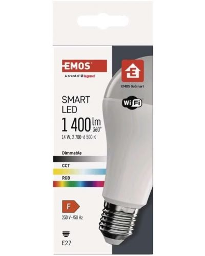 Смарт крушка Emos - GoSmart ZQW516R, E27, A65, RGB - 2