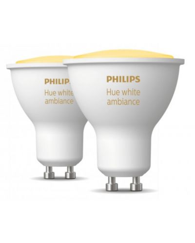 Смарт крушки Philips - Hue, 4.3W, GU10, dimmer, 2 броя - 3