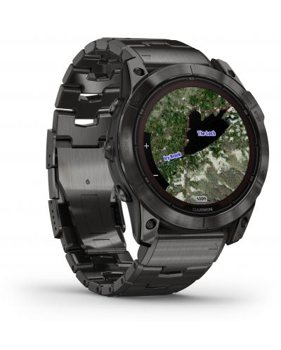 Смарт часовник Garmin - fēnix 7X Pro Sapphire Solar, 51mm, 1.4'', Titanium, черен - 6