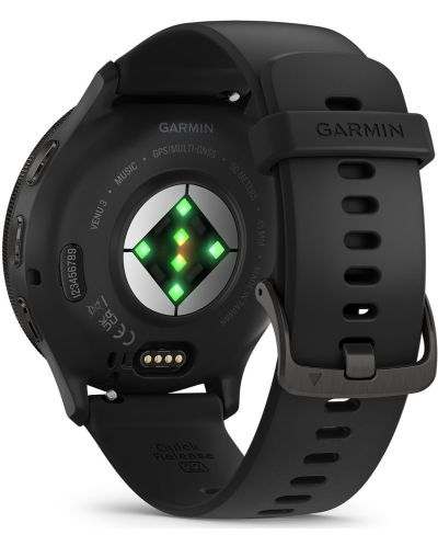 Смарт часовник Garmin - Venu 3, 45 mm, 1.4'', Slate Black/Silicone - 4