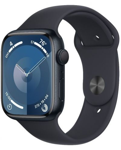 Смарт часовник Apple - Watch S9, 45mm, 1.9'', M/L, Midnight Sport - 2