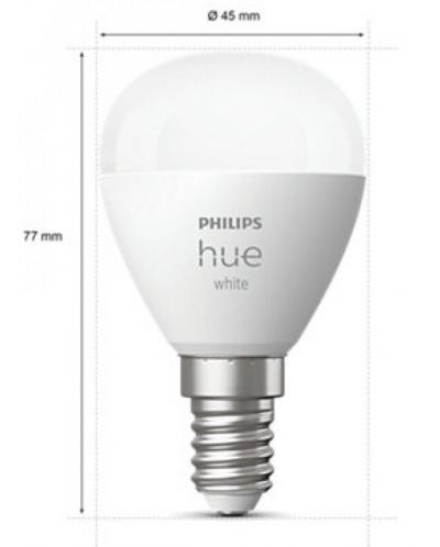 Смарт крушки Philips - Hue, 5.7W, E14, P45, 2 броя, dimmer - 4