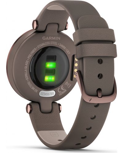 Смарт часовник Garmin - Lily Classic, 34mm, 0.84", бронзов/кафяв - 6