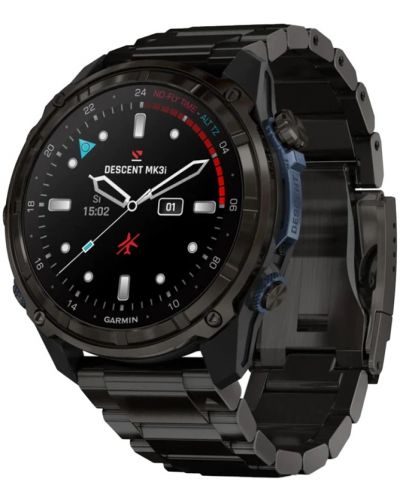 Смарт часовник Garmin - Descent MK3i, 51 mm, 1.4'', Titanium Grey - 1