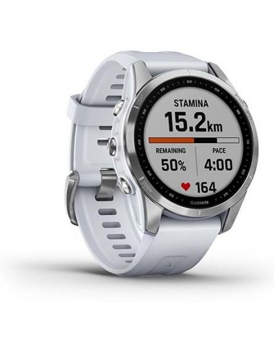 Смарт часовник Garmin - fenix 7S, 42mm, сребрист/бял - 2