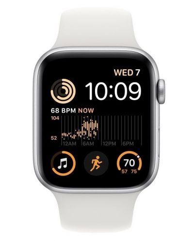 Смарт часовник Apple - Watch SE2, 44mm, Silver/White - 2