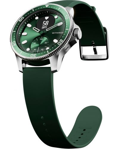 Смарт часовник Withings - Scanwatch Horizon SE, 43mm, зелен - 3
