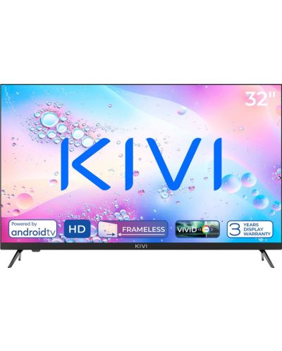 Смарт телевизор KIVI - 32H760QB, 32", DLED, HD, черен - 1