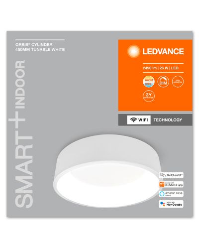 Смарт плафон Ledvance - SMART+, Cylinder 450, dimmer, бял - 2