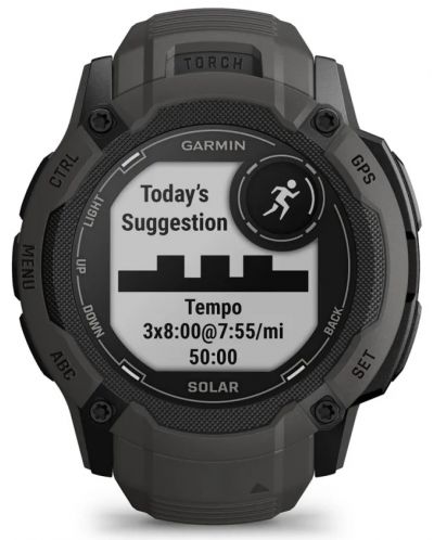 Смарт часовник Garmin - Instinct 2X Solar, 50mm, 1.1'', черен - 2