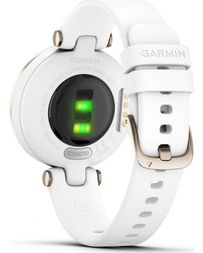 Смарт часовник Garmin - Lily Sport, 34mm, 0.84", златист/бял - 6