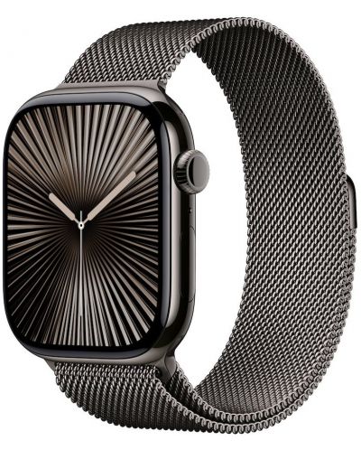 Смарт часовник Аpple - Watch S10 Cell, 42 mm, Slate Titanium Case with Slate Milanese Loop - 2