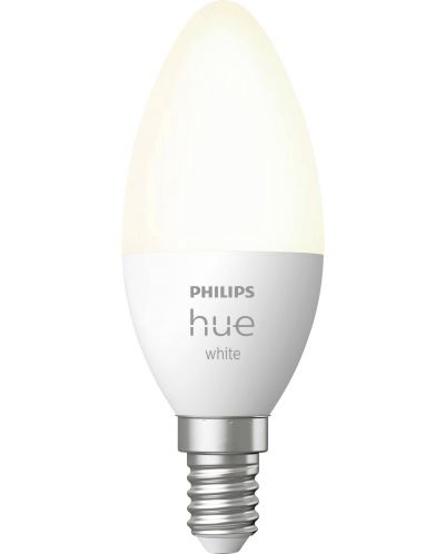 Смарт крушка Philips - HUE White, LED, 5.5W, E14, B39, dimmer - 2