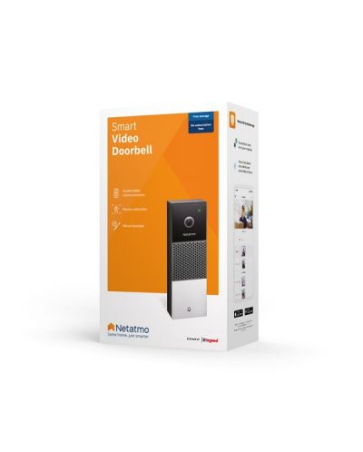 Смарт звънец Netatmo - Video Doorbell, FHD, черен/сребрист - 4