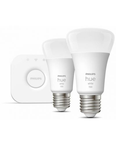 Смарт крушки Philips - HUE Get Started, 9.5W, E27, A60, 2 бpоя, dimmer - 1