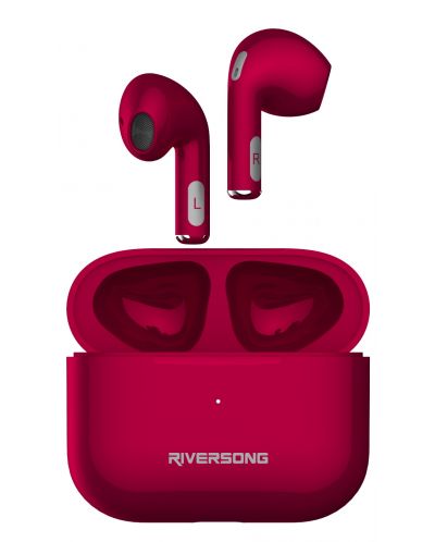 Смарт часовник Riversong - Motive 6C Pro, червен + Silicone strap + TWS headsets - 4