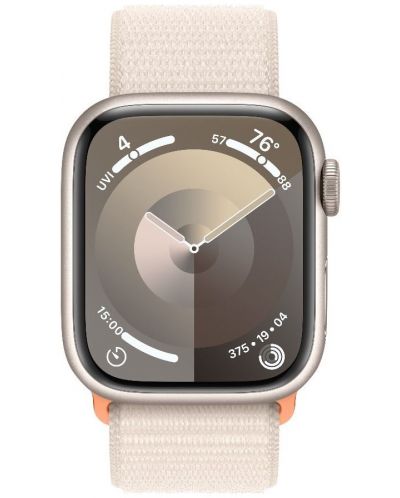 Смарт часовник Apple - Watch S9, 41mm, 1.69'', Starlight Sport Loop - 1
