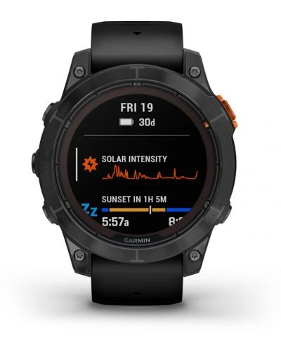 Смарт часовник Garmin - fēnix 7 Pro Solar, 47mm, 1.3'', черен - 2