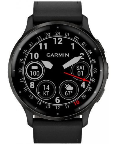 Смарт часовник Garmin - Venu 3, 45 mm, 1.4'', Slate Black/Leather - 2