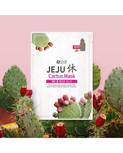 SNP Jeju Rest Лист маска за лице Cactus, 22 ml - 2