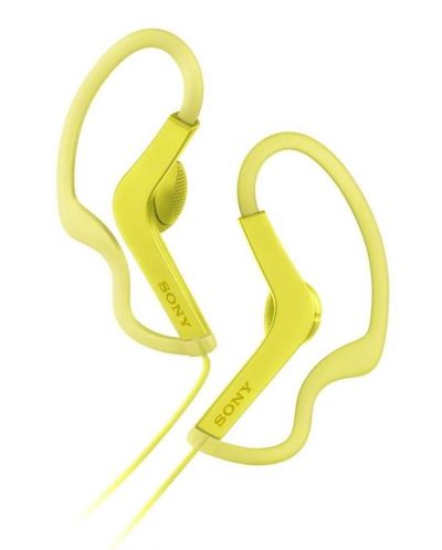 Слушалки Sony MDR-AS210 - жълти - 1