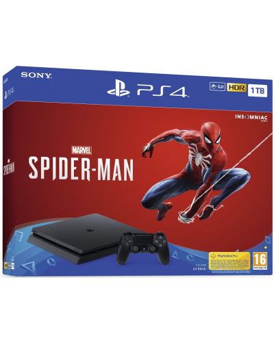Sony PlayStation 4 Slim 1TB + Marvel's Spider-man - 1