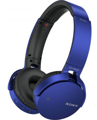 Слушалки Sony MDR-XB650BT - сини - 1