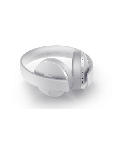 Слушалки с микрофон Sony 2.0 - 7.1 Surround, безжични, златисти/бели - 5