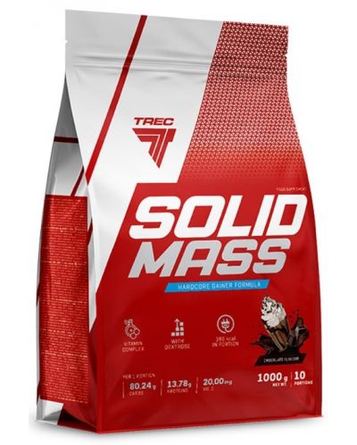 Solid Mass, шоколад, 1000 g, Trec Nutrition - 1