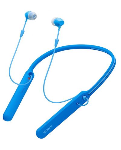 Слушалки с микрофон Sony WI-C400 - сини - 4